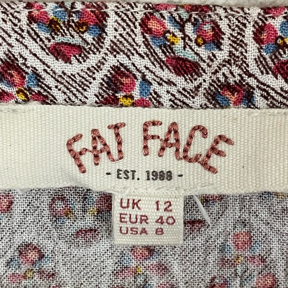 Fatface Ruffle Print Top - Picture 2 of 6